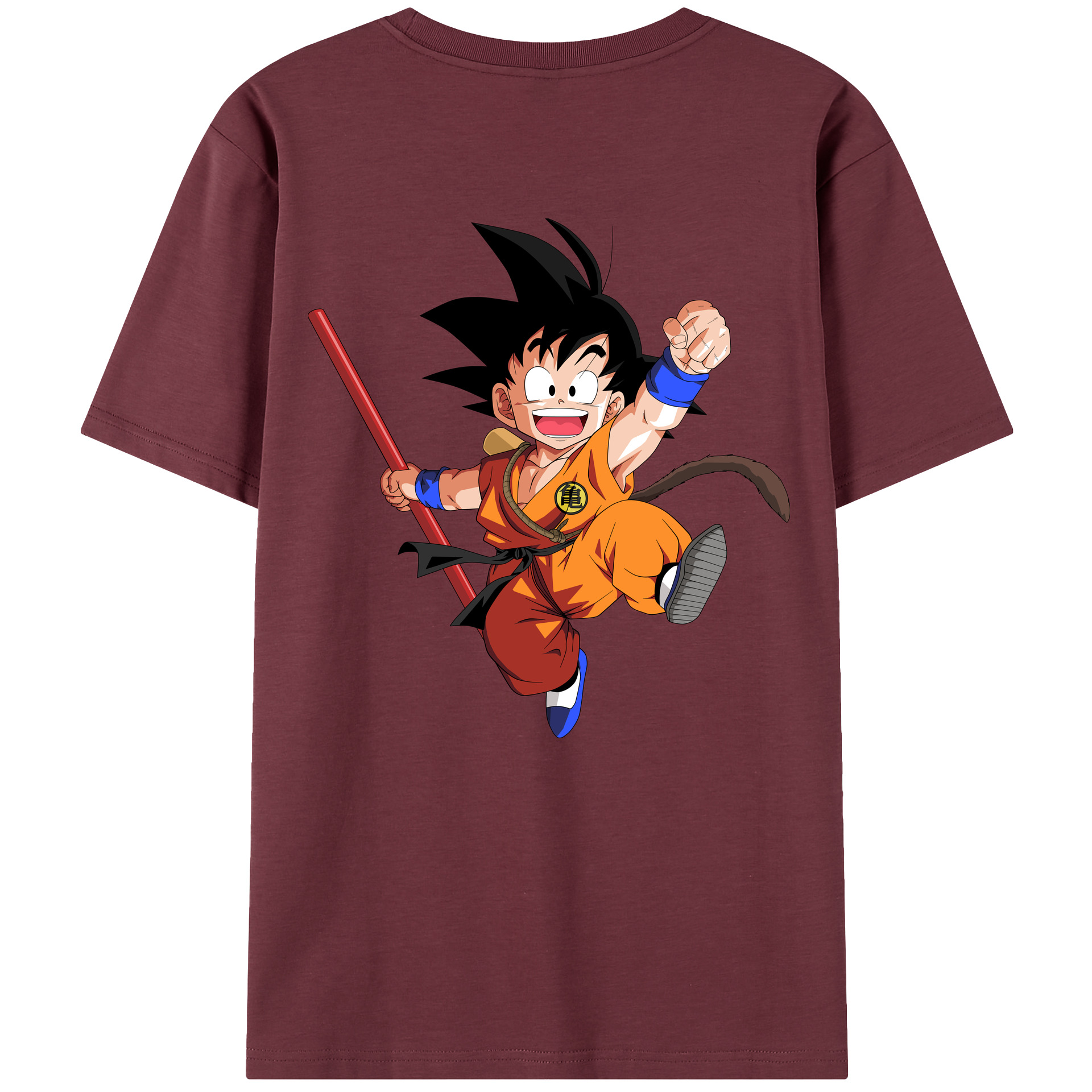 （画像用） ドラゴンボール 孫悟空（そん ごくう）Son Goku カカロット DRAGON BALL Kakarotto 綿100％半袖Tシャツ（背面プリント）